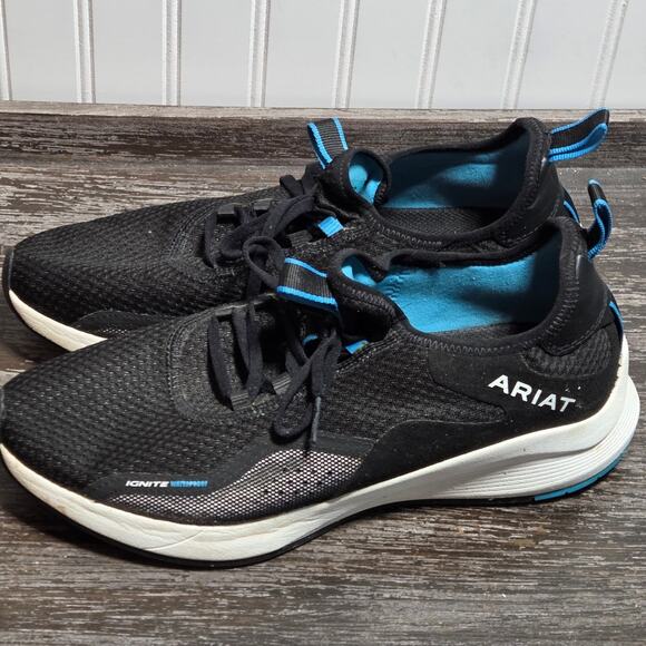 Ariat Women's Black Ignite H2O Waterproof Comfort Tennis Shoe Size 10B - Picture 3 of 6